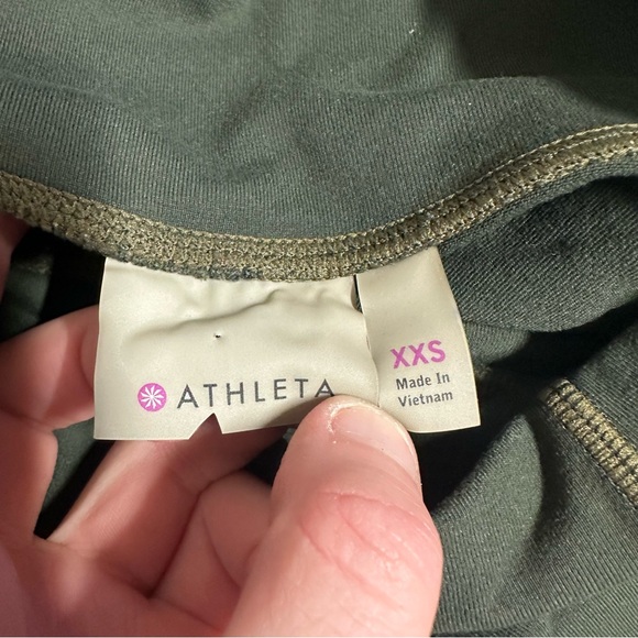 Athleta Metro Drifter High Rise Olive Green Zip Pocket Leggings - Picture 4 of 5